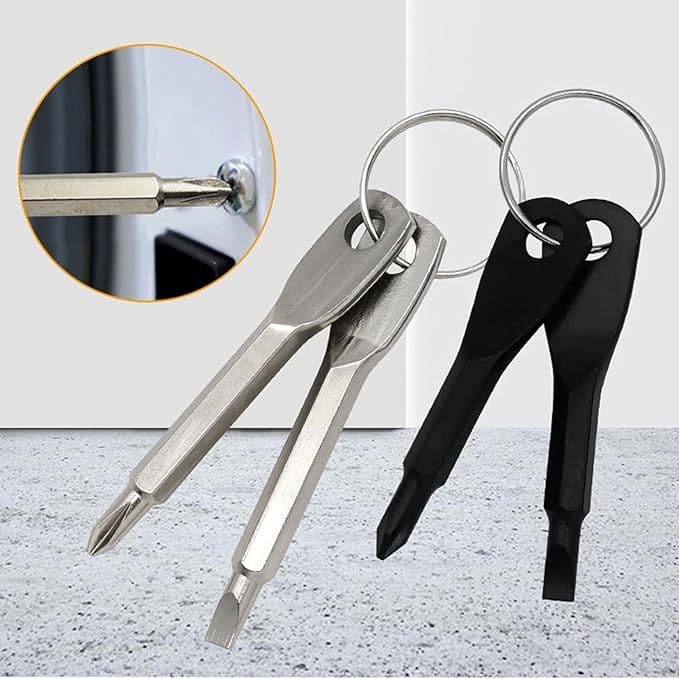 Multifuncional Chaveiro EDC: Chave Fenda Philips, Portátil para Bolso Camping