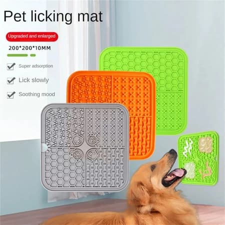 "Comedouro de Lamber Lento – Tapete Pet, Cães Gatos Sem Stress "