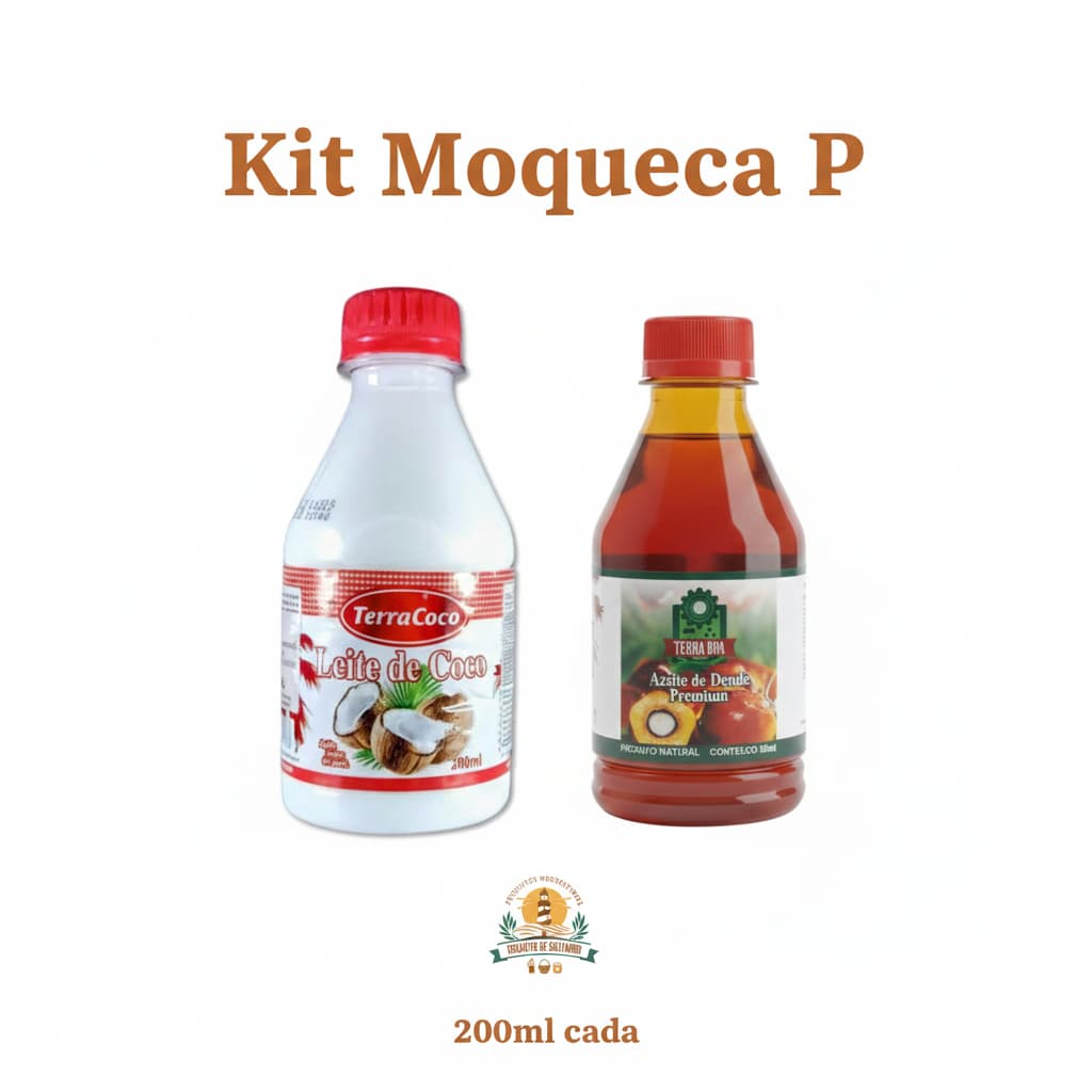 Azeite de dendê Terra Boa Premium 200ml + Leite de Coco Terra Coco 200ml - Kit moqueca P! Direto de Valença - Bahia!