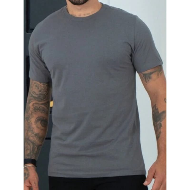 Camiseta Masculina Básica Algodão Premium Confortável Casual Dia a Dia