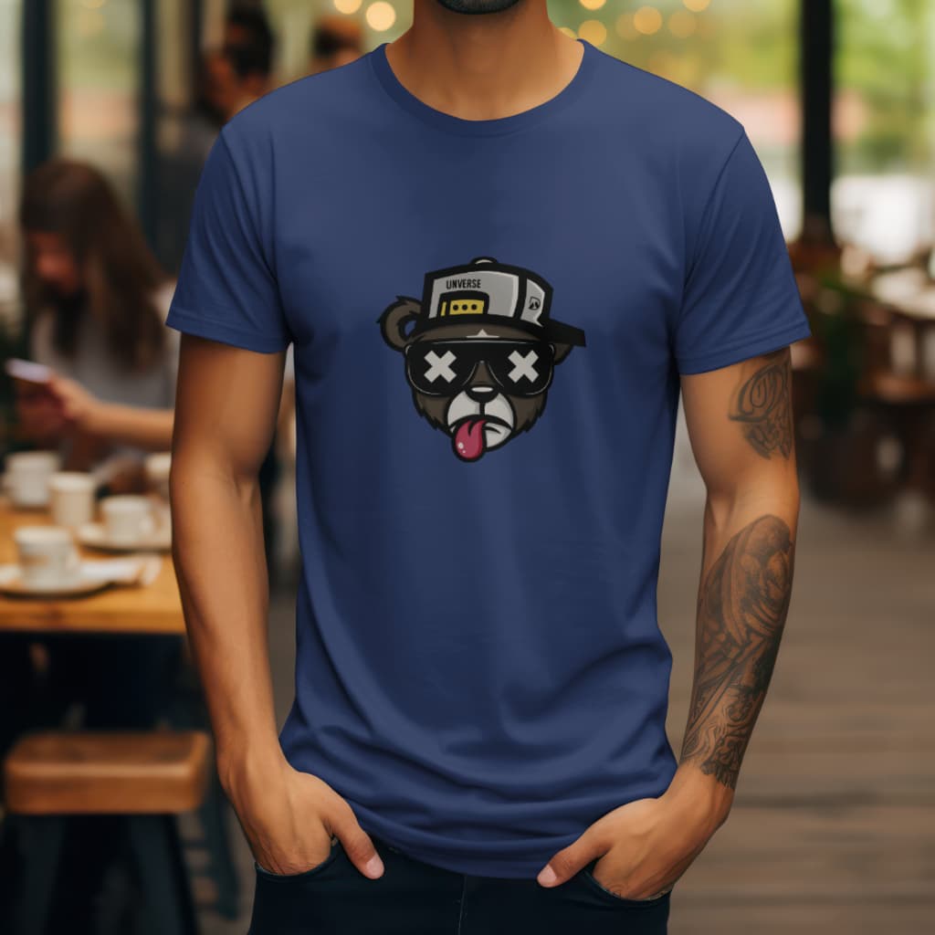 Camiseta Masculina Urso Bolado T-shirt Street Wear Manfinity X O Camisa 100% Algodão