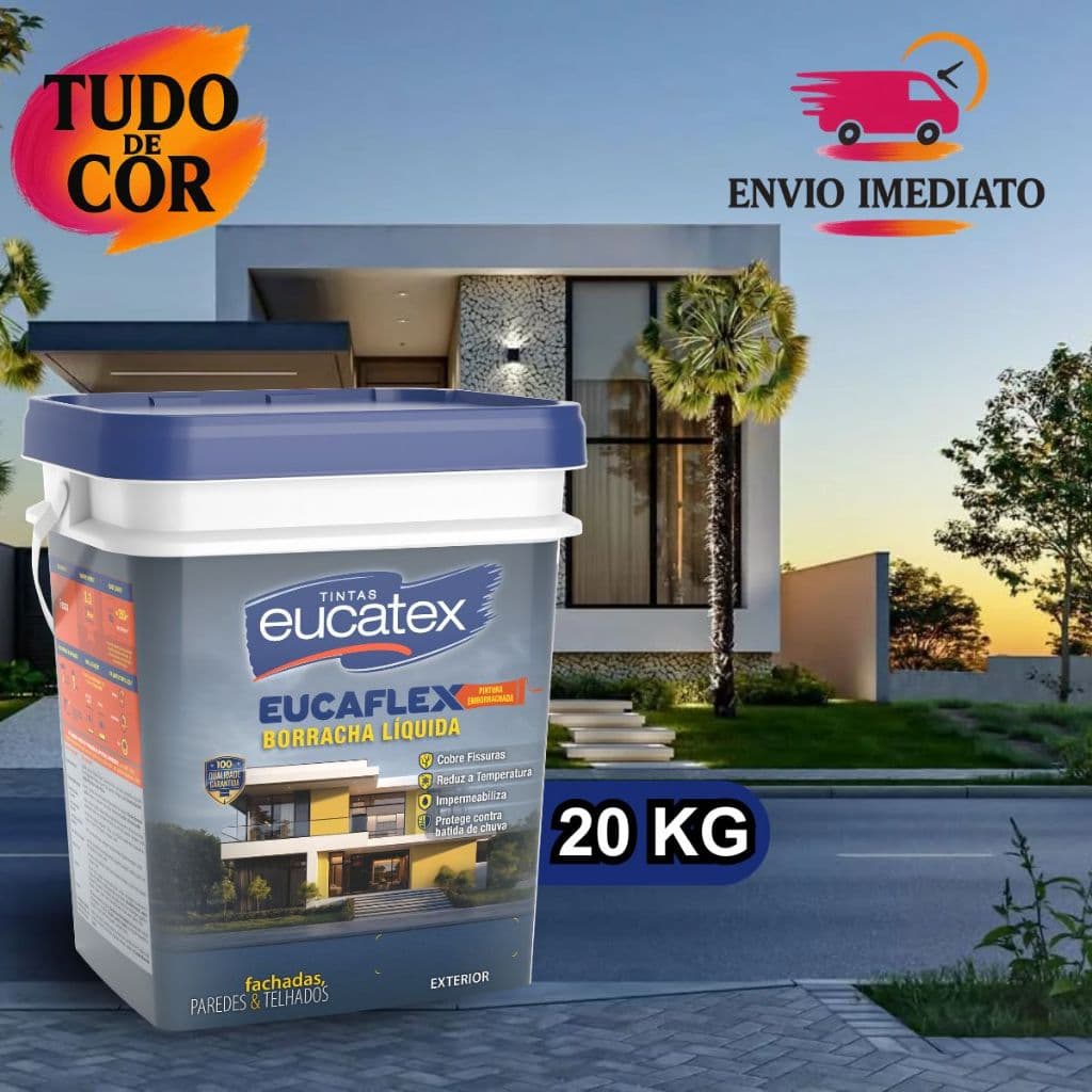 Borracha Líquida Impermeabilizante Chromium Eucatex 20kg, Tinta Emborrachada  Interna e Externa