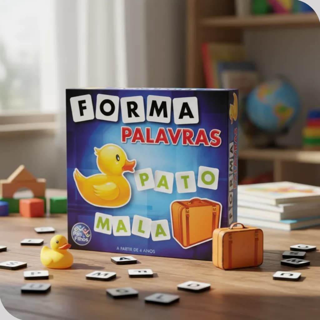 Brinquedo Jogo Educativo Pegagogico Formando Palavras Infantil 4 anos