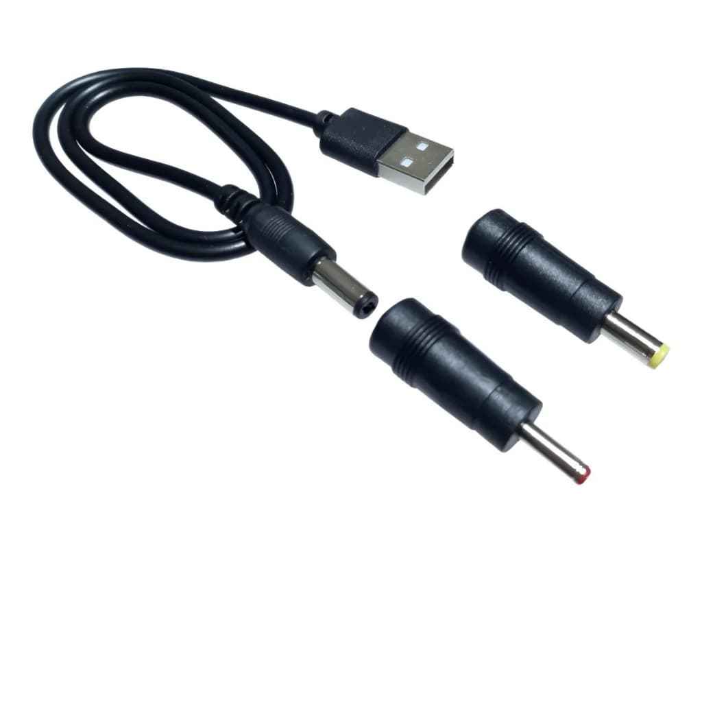 Kit Cabo Usb/ P4 50cm Com Conector 5.5 X 2.1 + 4.0 E 3.5mm
