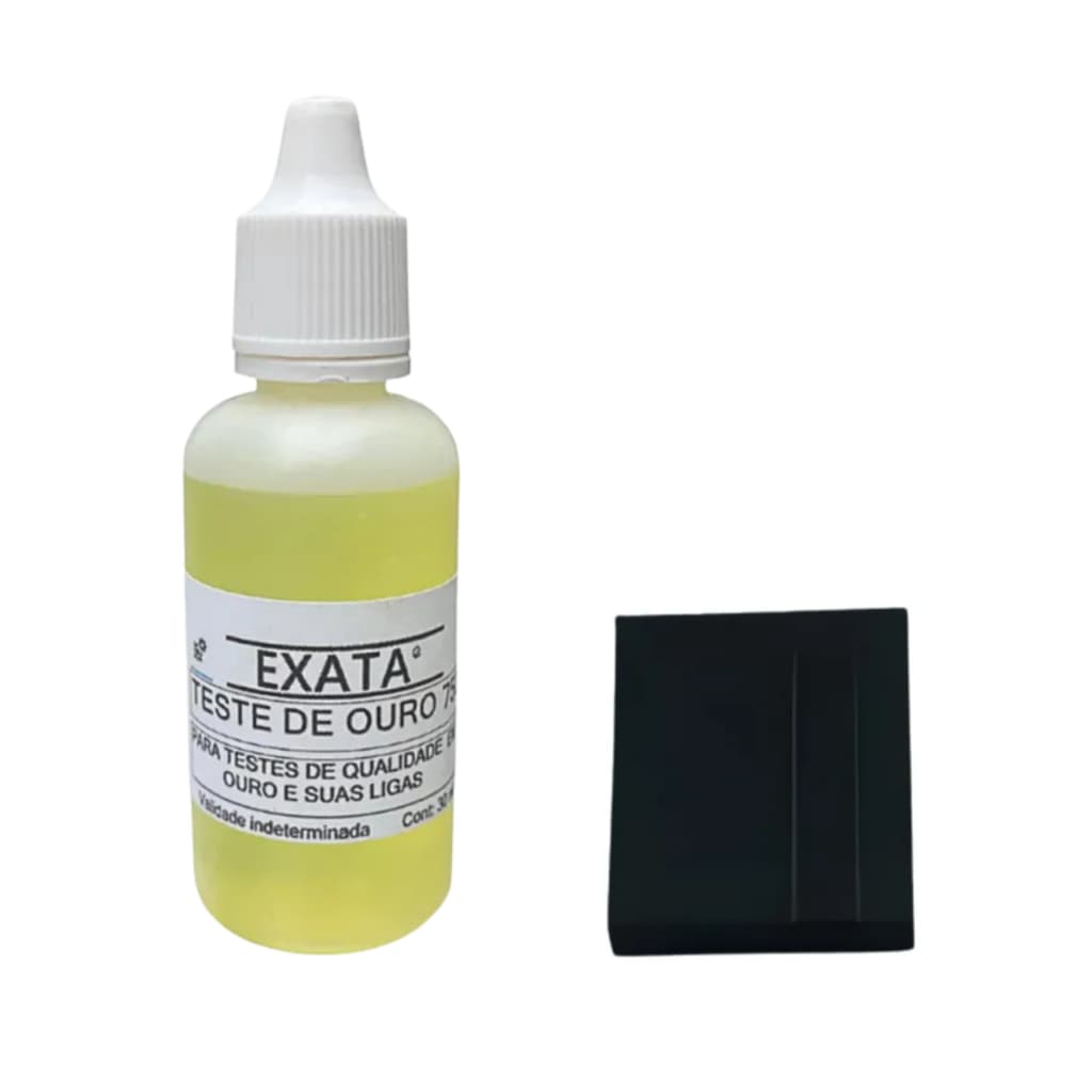 Kit Teste Ouro Prata Pedra De Toque P + Reagente 18k 40 Ml