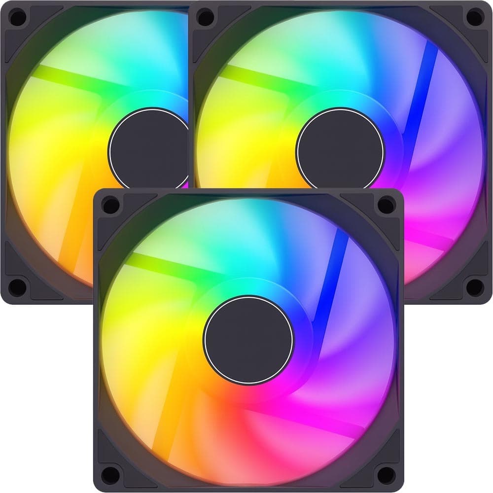 Kit 3 Cooler Fan Ventoinha 12cm 120mm Gabinete Gamer Pc Rgb
