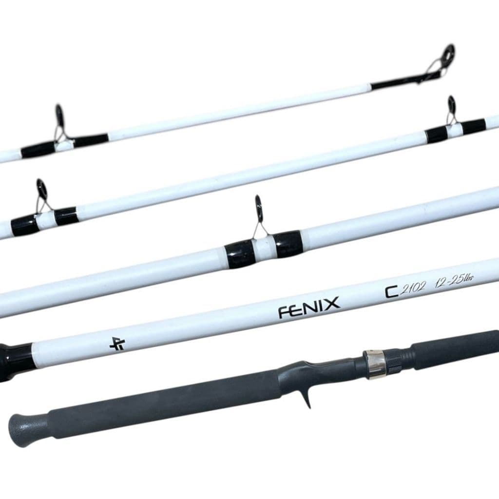 VARA PESCA ALBATROZ FENIX WHITE 2,10M P/Carretilha 2p PESQUEIRO LEVE E RESISTENTE