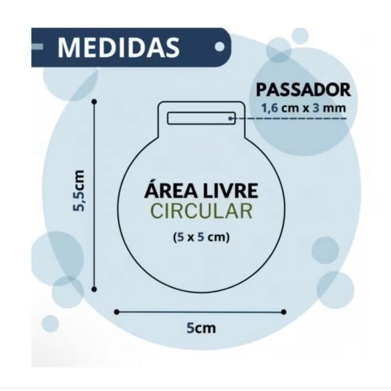 Medalha de Acrílico – 5 cm