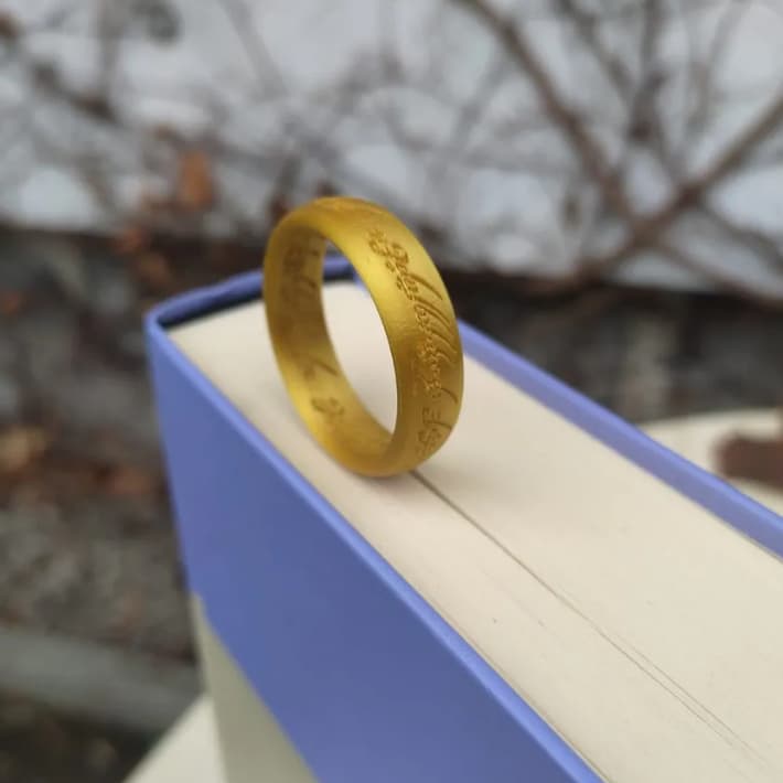 Marcador de Página Para Livros O Senhor dos Anéis O Um Anel Dourado