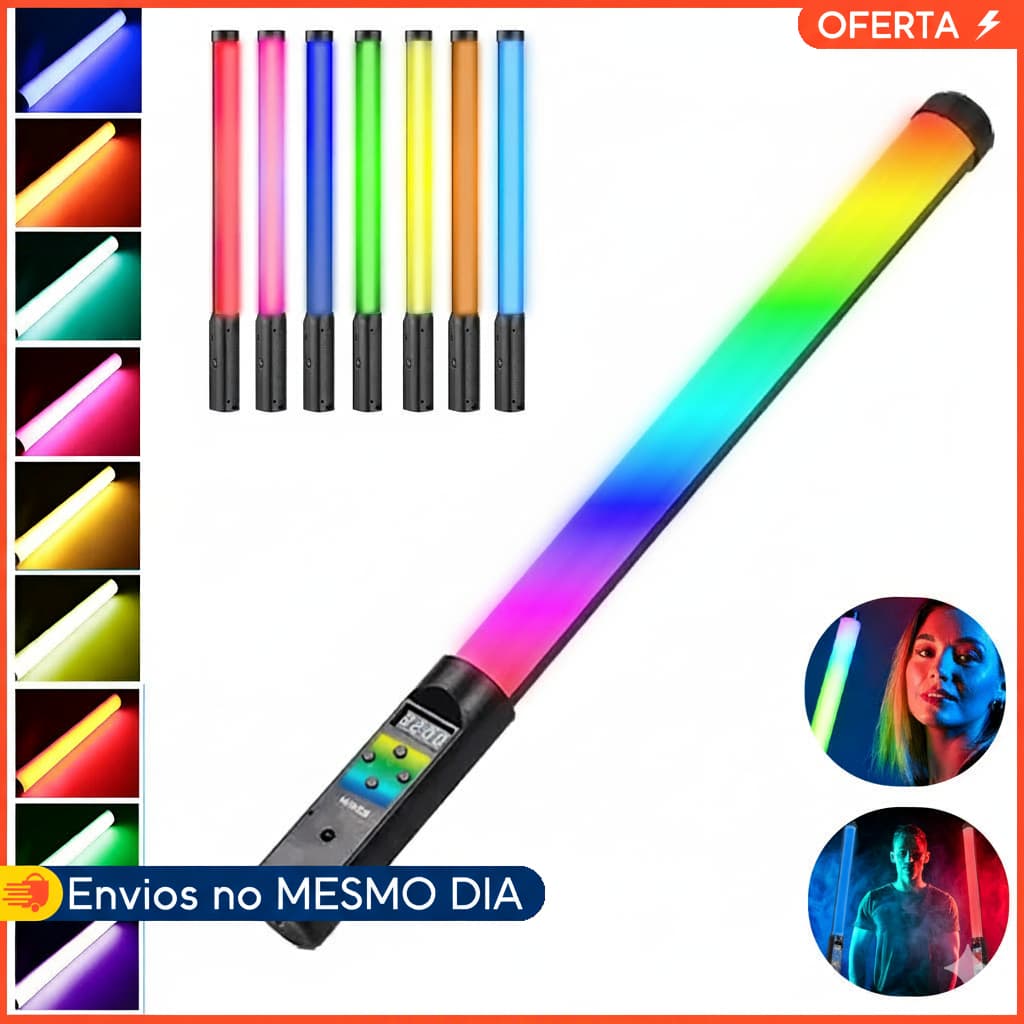 Bastão De Led RGB Portátil Profissional Iluminação