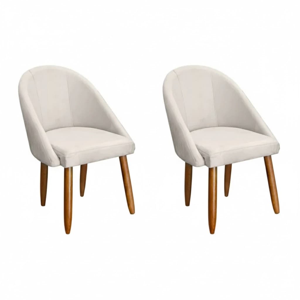 KIT 2 Cadeira Decorativa sala de estar mesa de jantar LUA Dalaqua Decor