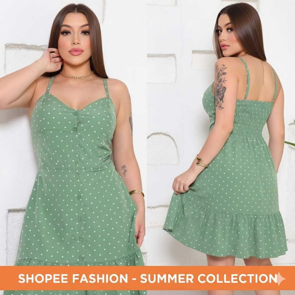 Vestido Feminino Curto de Verão Viscolinho com Botões 38 40 42