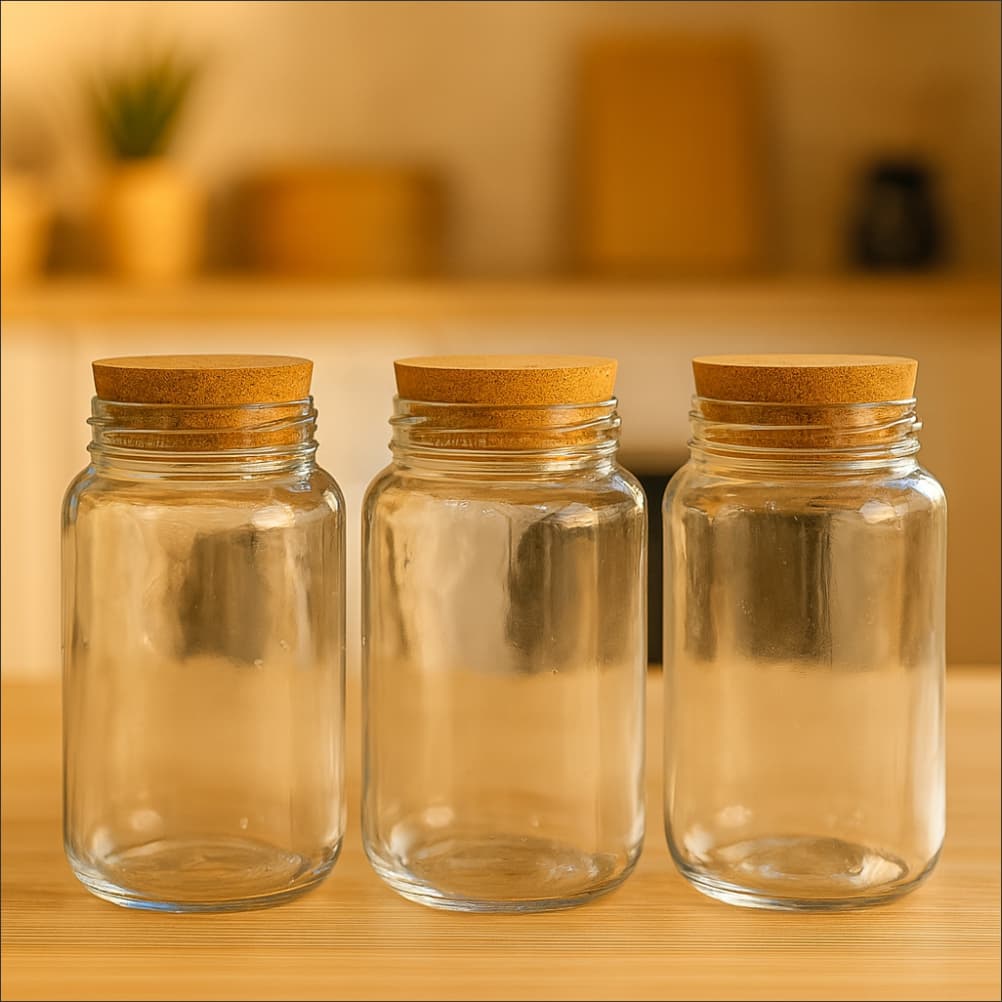 (1,3,4,6) potes de Vidro 830ml com Tampa Rolha | Armazenamento | Mantimentos