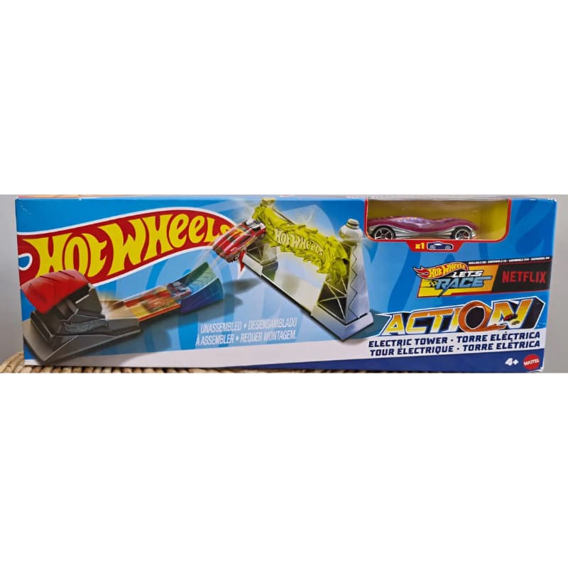 Pista Torre Eléctrica Action + 1 Carro - Fth80 Hot Wheels
