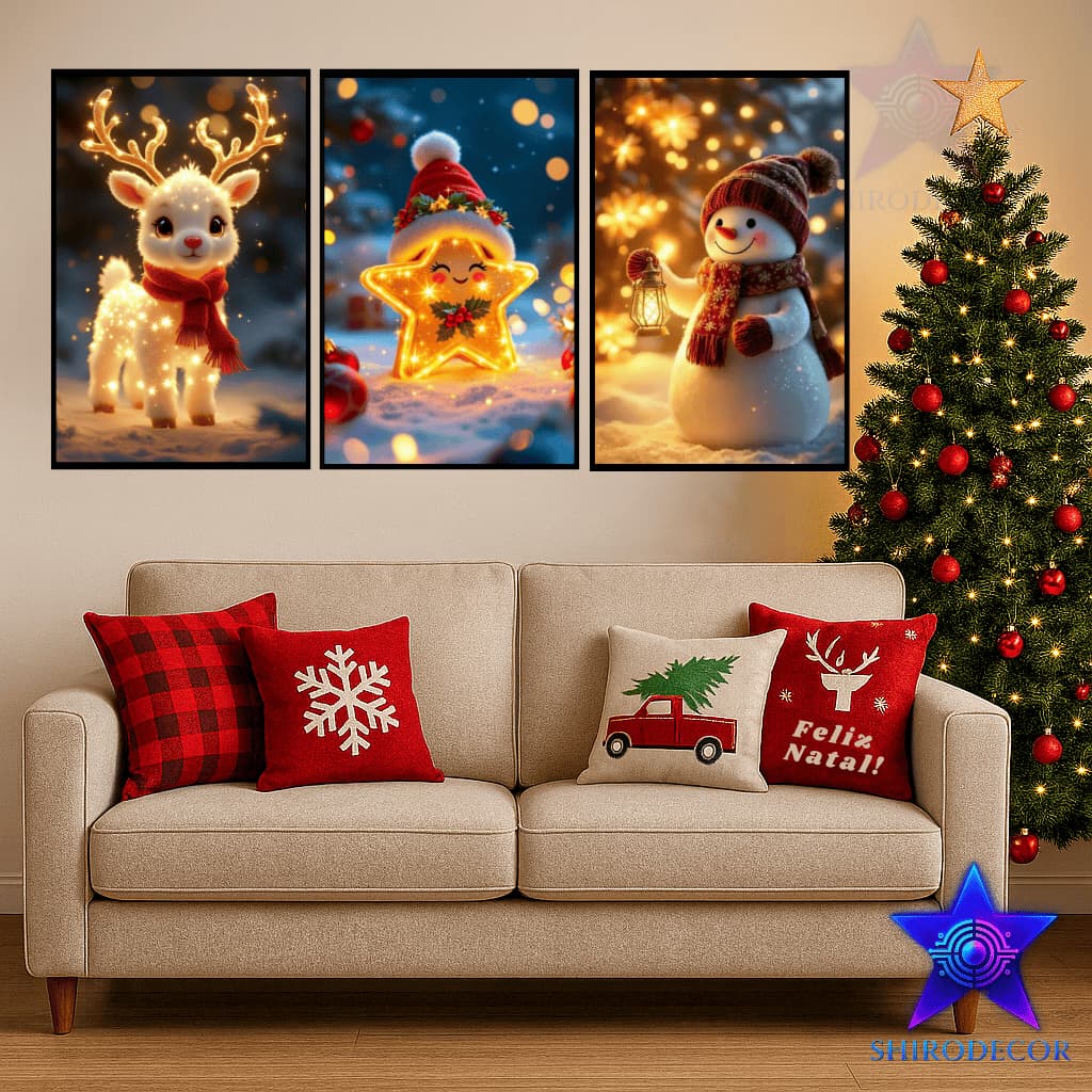 Quadro Decorativo Natal Infantil Estrela Magia Encanto Arte Premium e  Exclusiva Presente