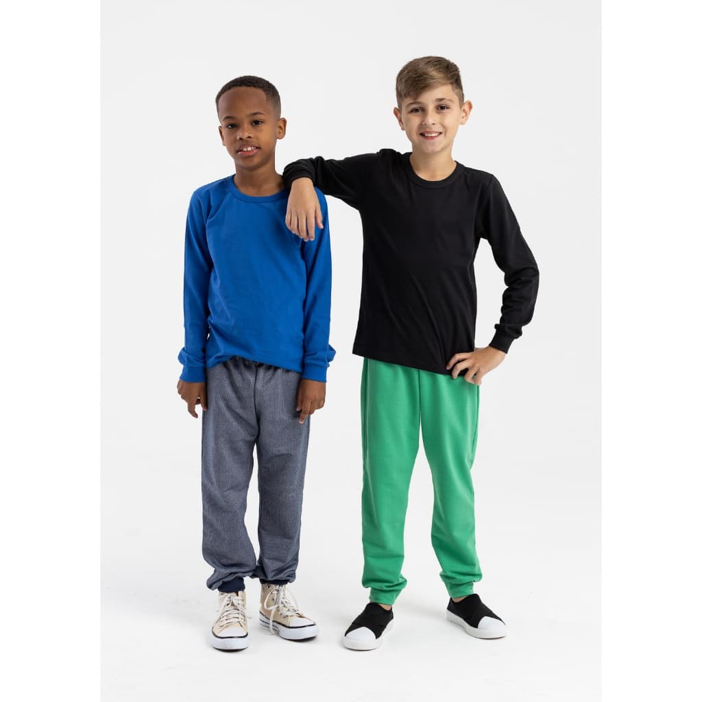 Camiseta Básica Infantil Manga Longa Meia Estação Unissex Menino Menina