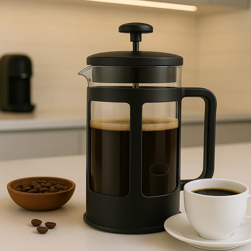 Cafeteira Prensa Francesa Vidro 350ml Versátil Para Café e Chá Capuccino Cremoso