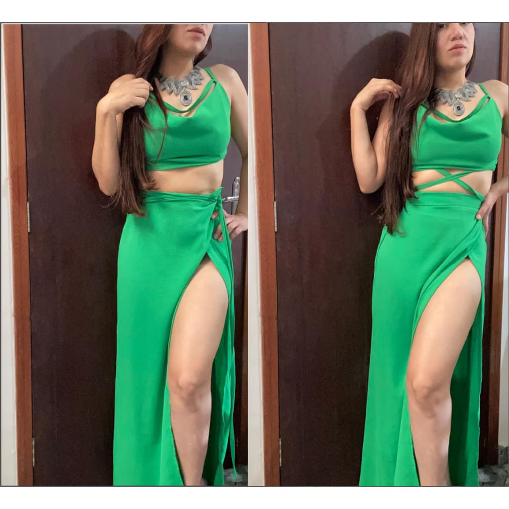 Conjunto Top e Saia Longa, Festa, Primavera Verão