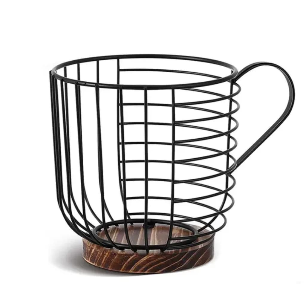 Porta Cápsulas (Nespresso, Dolce Gusto, 3 Corações etc) em Ferro e Madeira