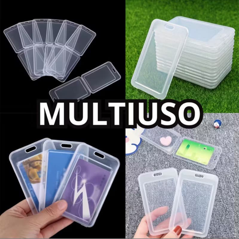 capa para crachá transparente /porta crachá transparente / capa incolor para eventos , cartão estudantil , bilhete único
