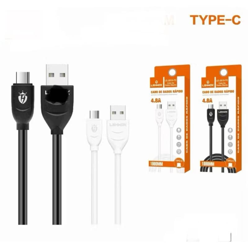 Kit 10 GooL Cabo Usb para celular Ios Lightning / Micro USB V8 / Tipo C 1 Metro 4.8A