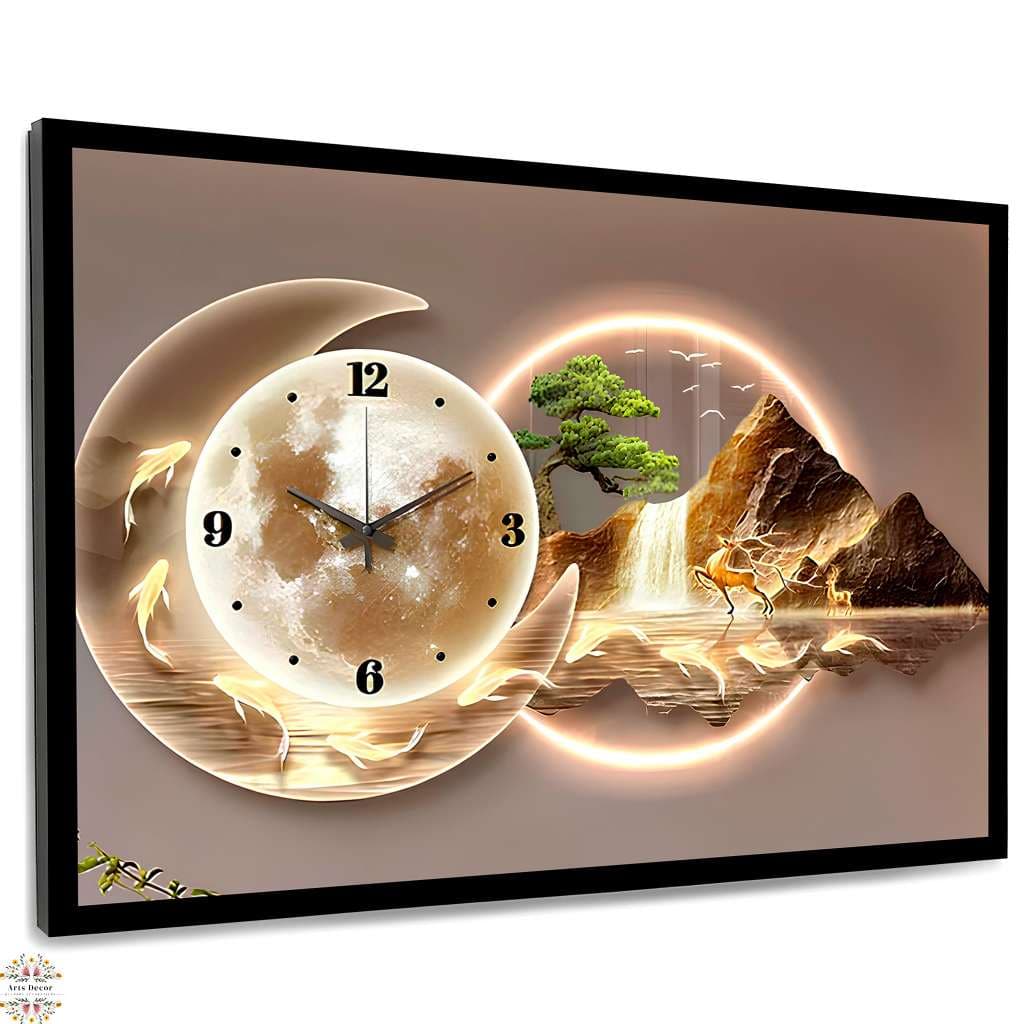 QUADRO DECORATIVO ARVORE DOURADA BRILHANTE PAISAGEM MODERNA ARTE PAREDE 1 PEÇA Full Hd 4k