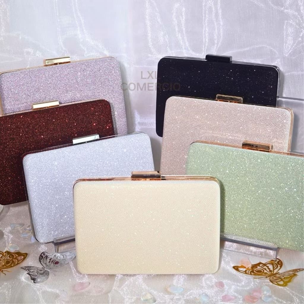 Bolsas Femininas com Brilho Suave - Perfeitas para Eventos e Festas 168-116-1