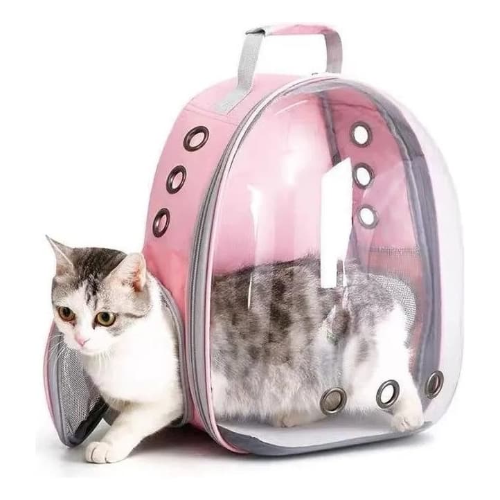 Mochila Para Pet Transporte Cães e Gatos Visão Ampla Astronauta Com Entrada de Ar Super Comfort