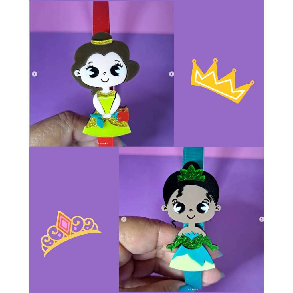 Tiara Princesa - Bela ou Tiana - cada