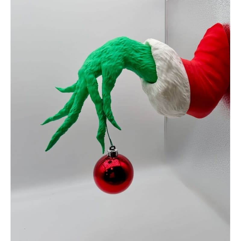 Mão do Grinch decorativa Natal / Enfeite natalino criativo  / Decoração de Porta, parede e arvore de natal
