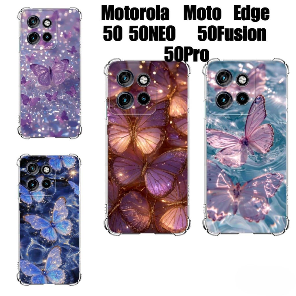 Capinhas Celular Motorola Moto Edge 50 50Neo 50Fusion 50Pro Lindas Borboletas Proteção Com Estilo