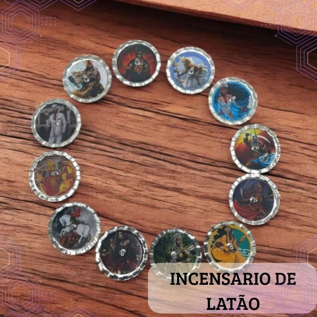 Incensário Porta Incenso Orixá Entidade Metal Laminado Umbanda Presentes Fengshui