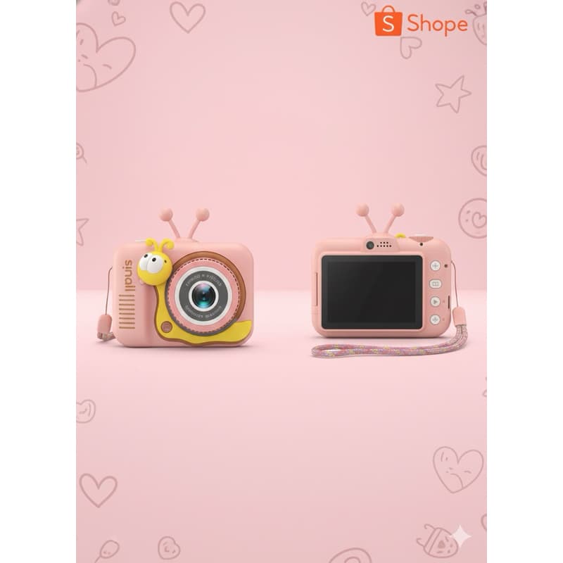 Mini câmera digital infantil video e foto portátil meninas e meninos