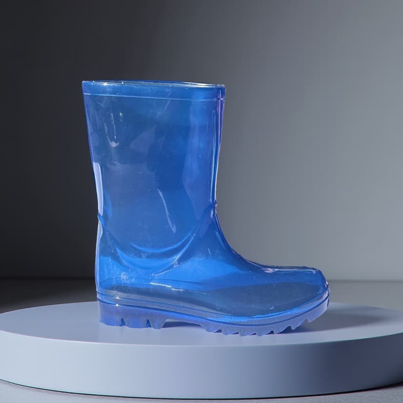 Galocha Botinha Transparente Com Glitter Infantil Meninos e Meninas Para Chuva