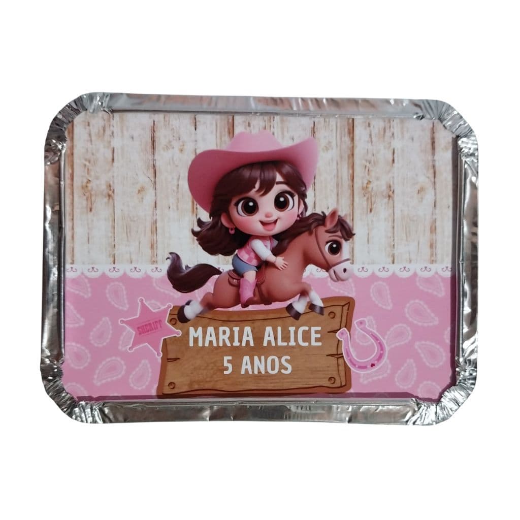 Kit Marmitinhas Personalizada Boiadeira - Marmtinha de Aluminio Para bolo, doce, lembrancinha de festa