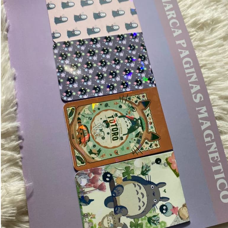 KIT 4 Marca Paginas Personaliza Anime Desenho fofo Holográfico Livros Kindle