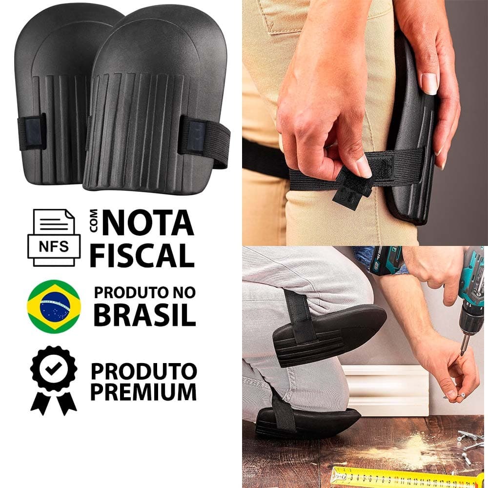 Joelheira Pedreiro Azulejista Assentamento Piso Obra Multiuso Jardinagem Ajustável Proteção Joelho
