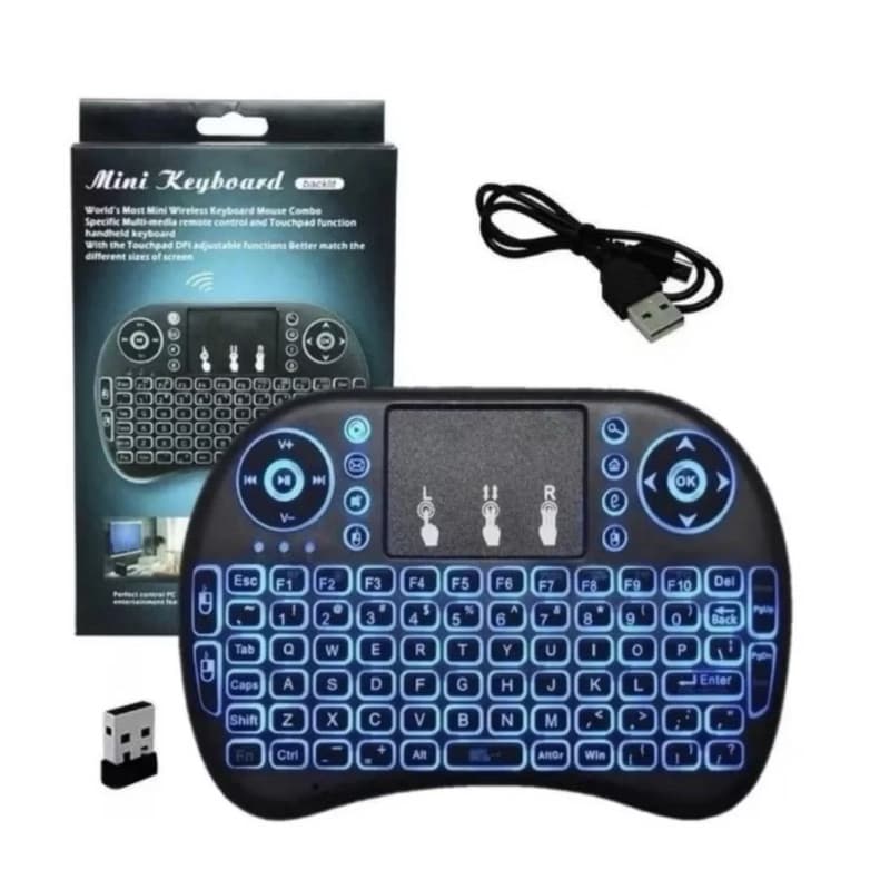Mini Teclado Controle USB Keyboard Iluminado