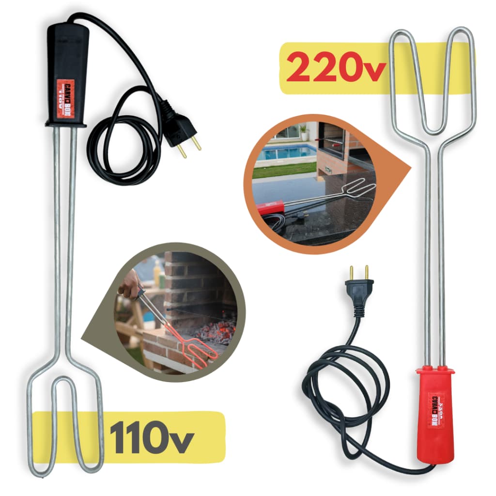 Acendedor Eletrico De Carvao Lenha 110v ou 220v Alta Performance Para Churrasqueira
