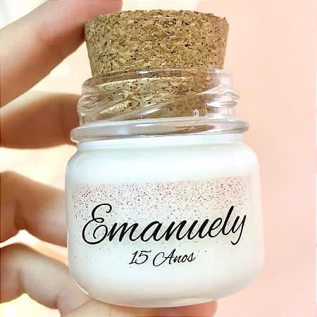 Mini Vela 40ml de Bergamota Aromática Personalizada para Lembrancinhas, Casamentos, Presentes, Batizados...