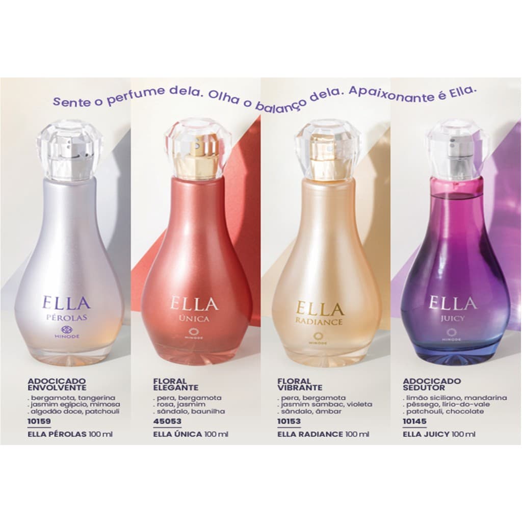 Hinode perfumes femininos linha ELLA Pérolas Única Radiance Juicy