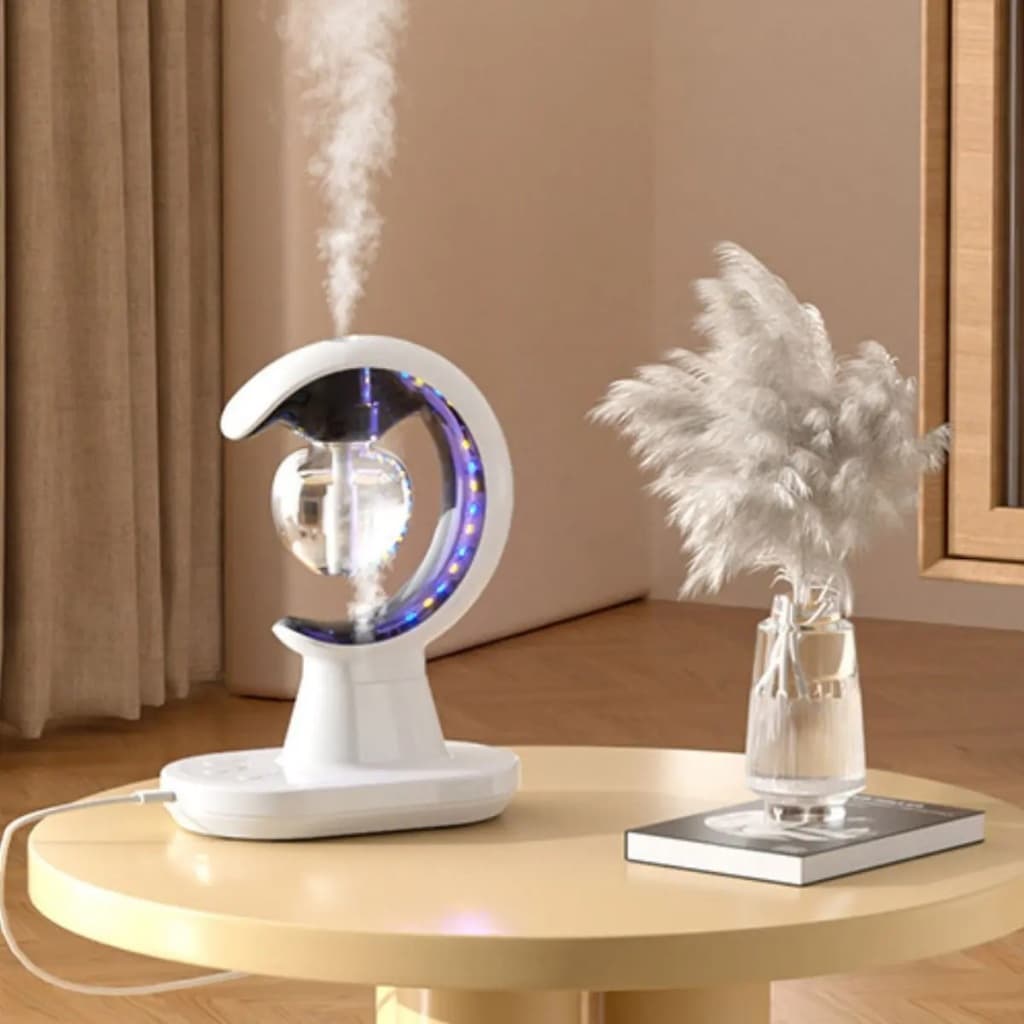 Umidificador de Ar LED com Luminária Abajur e Repelente – Silencioso USB Aromatizador Ambiente