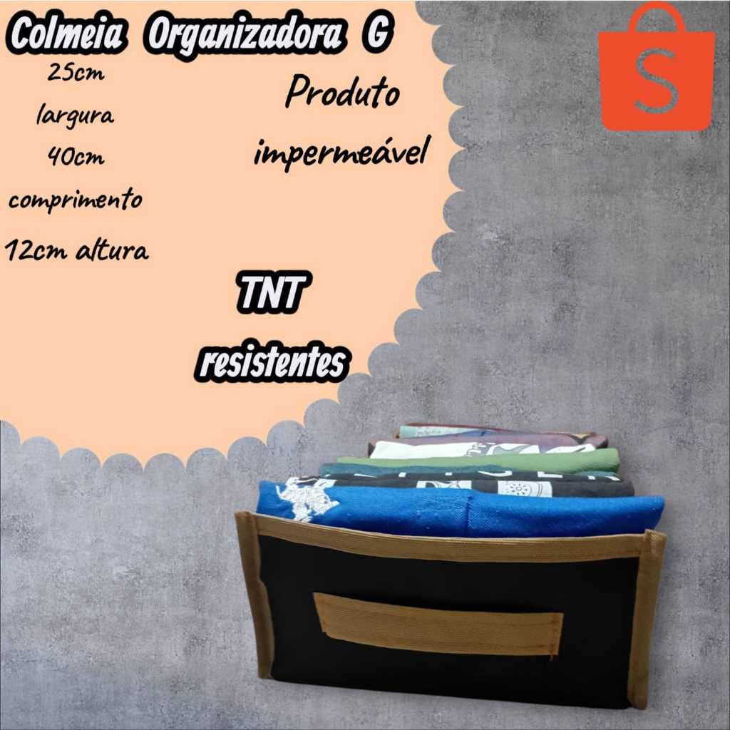 KITS Colmeia Organizadora (G) em TNT resistente e Imperméavel Produto premium 25 larg 12 altu 40 comp