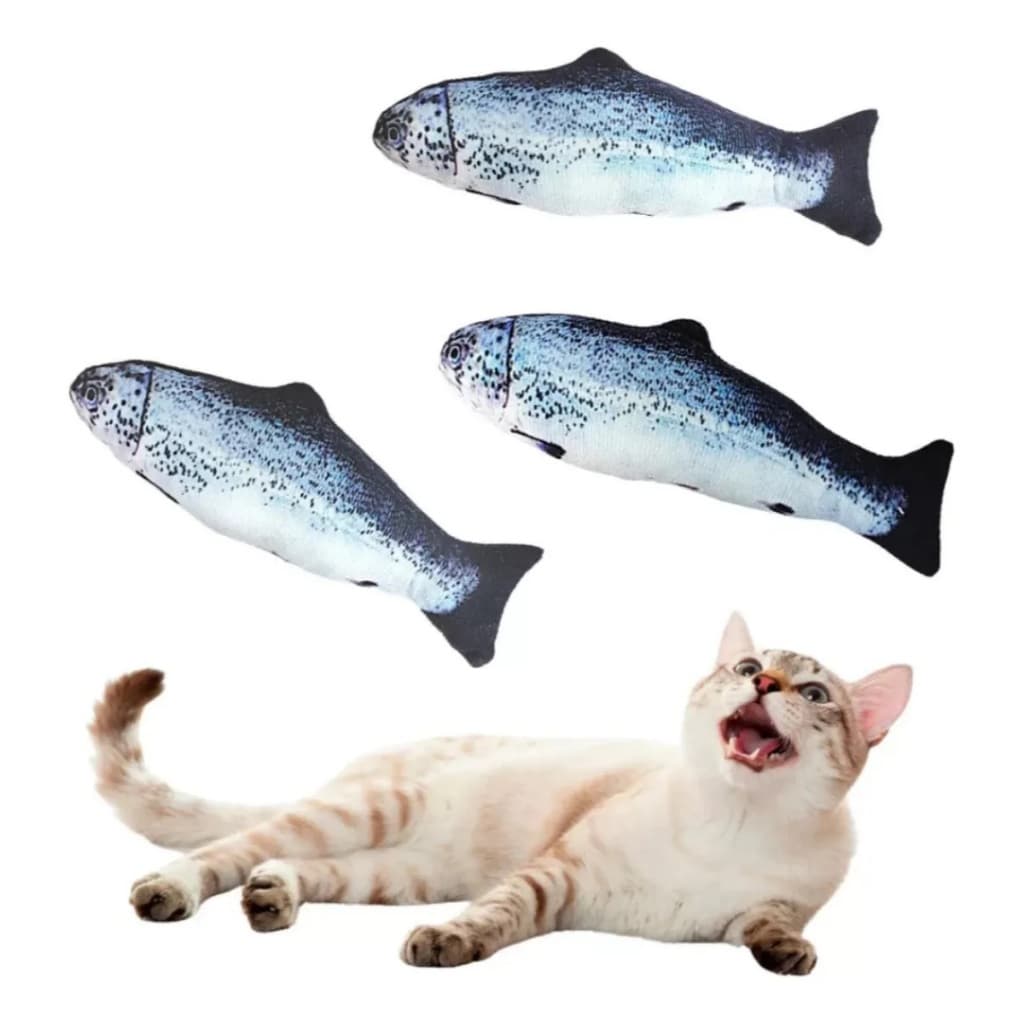 Brinquedo Interativo para Gatos Peixe Realista 30cm Snel Pets