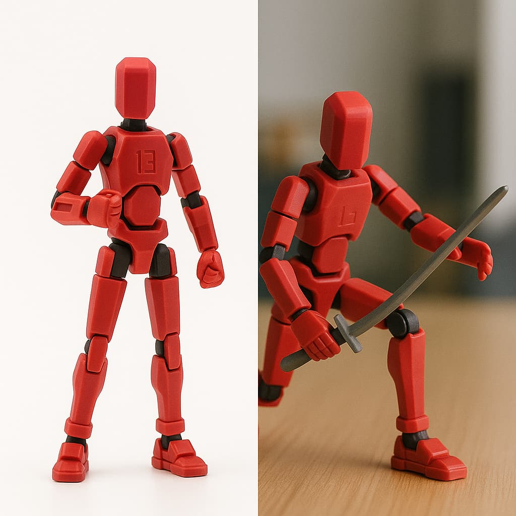 Boneco Articulado Dummy 13 Kit Completo 3D diversas poses Montado ou Para Montar Coleção