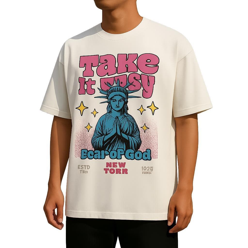 Camiseta Masculina Feminina Oversized 100% Algodão Estampa Streetwear Premium Gola Redonda