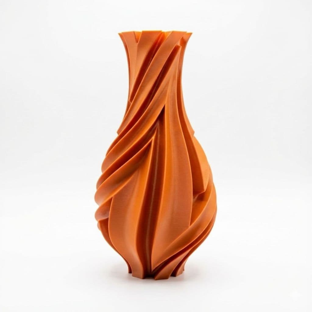 Vaso Decorativo 3D Espiral Sharp 17,5cm | Design Moderno | Uso Seco (Sem Água)