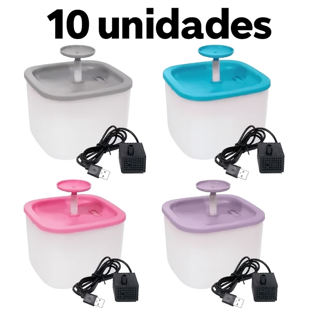 Bebedouro Fonte Agua  ( 10PÇS ) Filtro Gatos 2 litros Cachorro caes Pet Bomba D'água Gatos