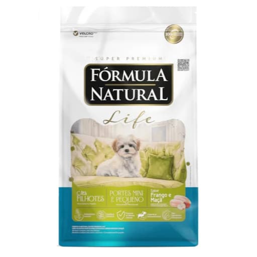 Ração Fórmula Natural Life Super Premium para Cães Filhotes Minis e Pequenos 1 kg