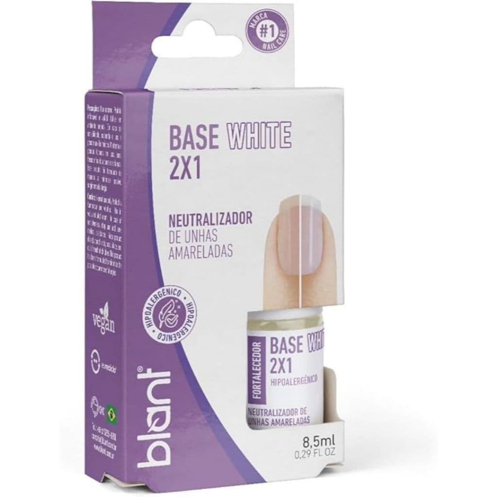 Base Corretiva de Unhas Amareladas White 2X1 Blant